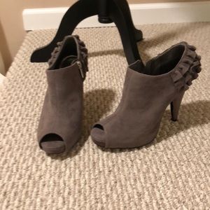 Peep toe booties